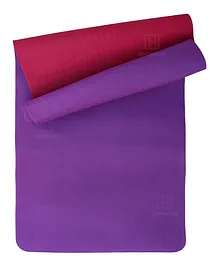 SPANKER Extra Large Double Sided Non Slip Yoga Mat - Purple Maroon