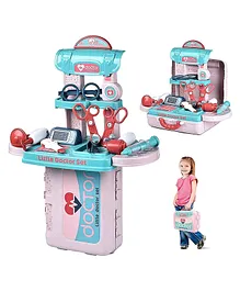 Toyshine 3 in 1 Doctor Learning Set with Suitcase - Pink Blue