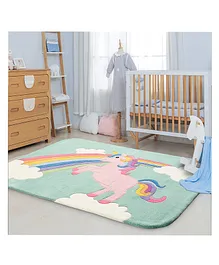Little Looms Princess Lia Unicorn Woollen Rug - Multicolor