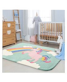 Little Looms Princess Lia Unicorn Woollen Rug - Multicolor