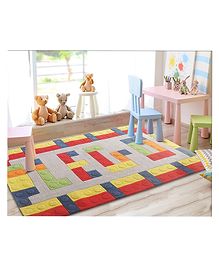 Little Looms 100% New Zealand Wool Lego Rug - Multicolour