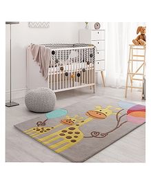 Little Looms 100% New Zealand Wool Giraffee Rug - Grey