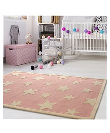 Little Looms 100% New Zealand Wool Twinkling Star Rug - Pink