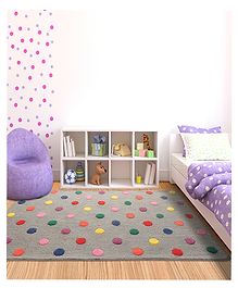 Little Looms Candy Polka Rug - Grey