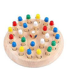 Toyshine Wooden Memory Match Stick Chess Game Set - Multicolour