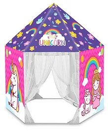 Toyshine Unicorn Pink Castle Indoor and Outdoor Tent House - Pink