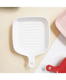 Nestasia 1 Piece Ceramic Grill Plate - White