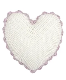 Mi Arcus Showering Love Knitted Heart Cushion - Purple
