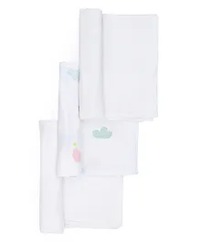 Mi Arcus Crescent Muslin Swaddle Wrap Pack of 3 - White