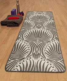 Saral Home Anti Skid Cotton Yoga Exercise Rugs - Grey