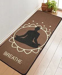 Saral Home Anti Skid Cotton Yoga Exercise Rugs - Beige