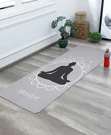 Saral Home Anti Skid Cotton Yoga Exercise Rugs - Grey