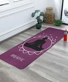 Saral Home Anti Skid Cotton Yoga Exercise Rugs - Purple