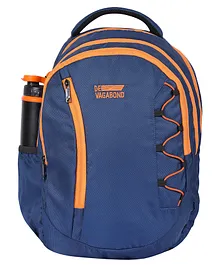 DE VAGABOND Dobby Backpack Leon Blue - 17.3 inches