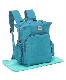 Mee Mee Multi Functional Stylish Diaper Bag With Mat - Cyan