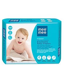 Mee Mee Breathable Premium Diaper Pants Newborn - 12 Pieces