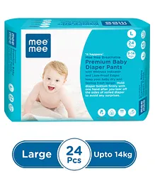 Mee Mee Breathable Premium Baby Diaper Pants Large - 24 Pieces