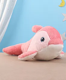 Fuzzbuzz Dolphin Soft Toy Pink - Length 44 cm