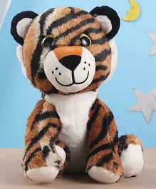 Fuzzbuzz Tiger Soft Toy with Glitter Eyes Orange Black - Height 28 cm