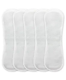 Paw Paw Bunny Reusable Diaper Pad Pack of 5 - White