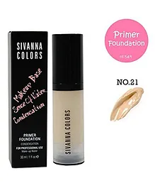 Sivanna Colors Primer Foundation Shade no 21 - 30 ml