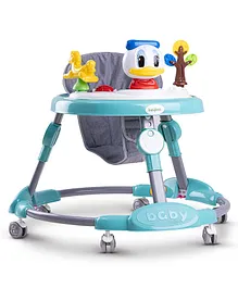 Baybee Kidzee Round Activity Walker With 3 Position Adjustable Height & Musical Toy Tray - Green