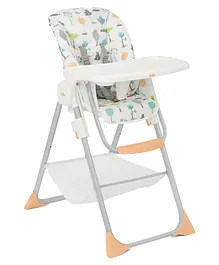 Joie Snacker 2-In-1 High Chair Pastel Forest Printed - White Beige