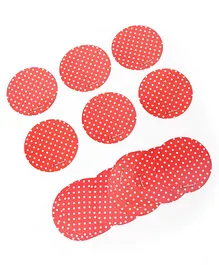 Karmallys Polka Dots Printed Paper Plates Red - Pack Of 20