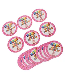 Karmallys Happy Birthday Printed Paper Plates Multicolor - Pack Of 20