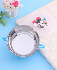 Mickey Mouse Stainless Steel Bowl With Lid - Multicolor