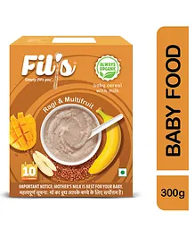 Fil's Organic Baby Cereal With Ragi & Multifruit - 300 gm
