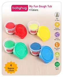 Babyhug My Fun Jumbo Dough Kit with 4 Regular Colors - 480 g