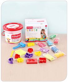 Babyhug My Fun Dough Jumbo Return Gift Set Tub with 12 Tools Pack of 16 - 400 g