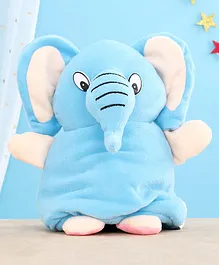 HILIFE Flippo Plushies Reversible Elephant & Mouse Soft Toy- Blue- Height 20 cm