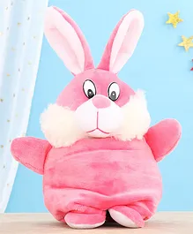 Hilife Flippo Plushies Reversible Bunny & Panda Soft Toy Pink- Height 20 cm