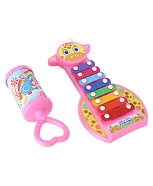 Ratnas Xylophone With Rattle 2 In 1 - Pink