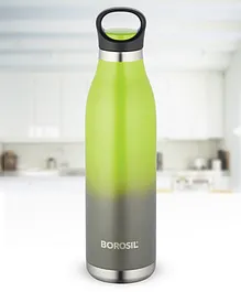 Borosil Hydra Color Crush Stainless Steel Vacuum Insulated Flask Water Bottle Green - 700 ml