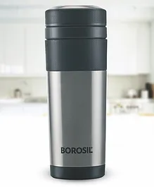 Borosil Vacuum Insulated Hydra Travelmate Stainless Steel Travel Mug Silver - 350 ml