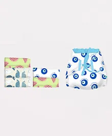 Snugkins 100% Cotton Printed Nappies Size 2 Pack of 6 - Multicolor