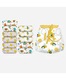 Snugkins 100% Cotton Printed Nappies Size 3 Pack of 12 - Multicolor
