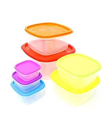 EZ Life 14 Piece Food Container Microwave Safe - Multicolour