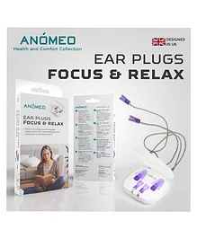 Anomeo Focus & Relax Ear Plugs - Purple