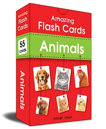 Wonder House Books Flash Cards of Animals - 55 Cards