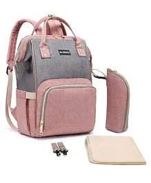 Motherly Evergreen Companion Diaper Backpack - Pink Grey