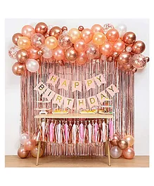 Amfin Happy Birthday Banners Rose Gold - Pack of 79