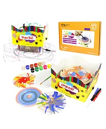 Butterflyfields DIY Spin Art Drawing Robot STEM Construction Activity Toys - Multicolour