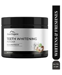 Aravi Organic Teeth Whitening Activated Charcoal Powder For Tobacco Stain Tartar Gutkha Stain and Yellow Teeth -50g