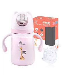 R for Rabbit Steebo Stainless Steel Spout Sipper Pink- 300 ml