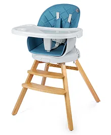 R for Rabbit High Chair with Adjustable Height - Blue Brown
