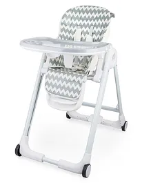 R for Rabbit Butter Cup High Chair with Adjustable Height - Grey White